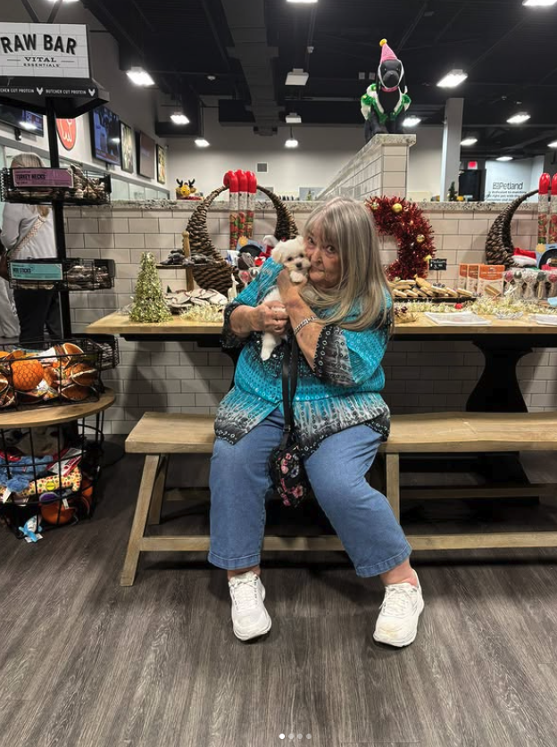 A family spending time with a Maltese